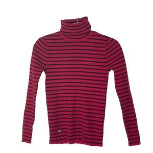 Ralph Lauren Black Label Striped Cotton Modal Ribbed Sweater Med. #AL